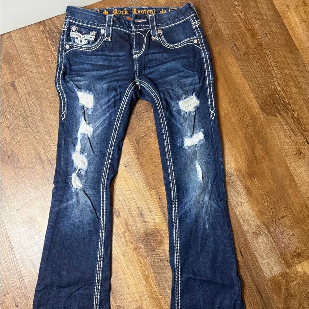 Distressed Blue Women's Jeans